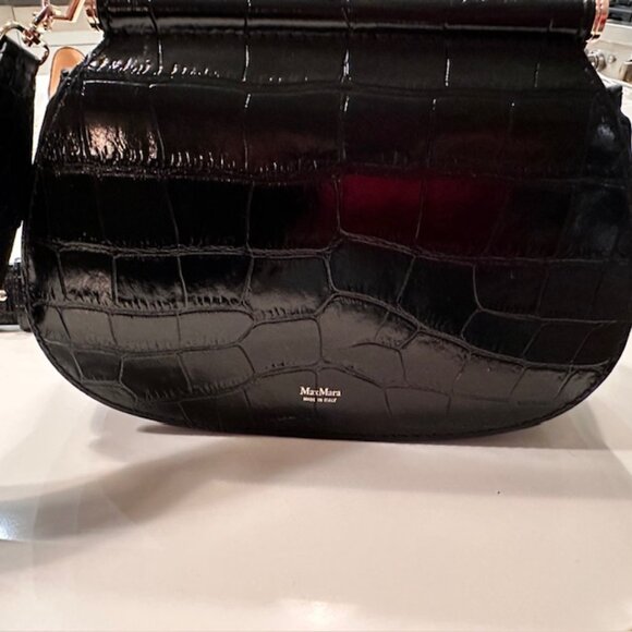 MAX MARA Anita Croc-embossed Leather Belt Bag - Picture 1 of 4